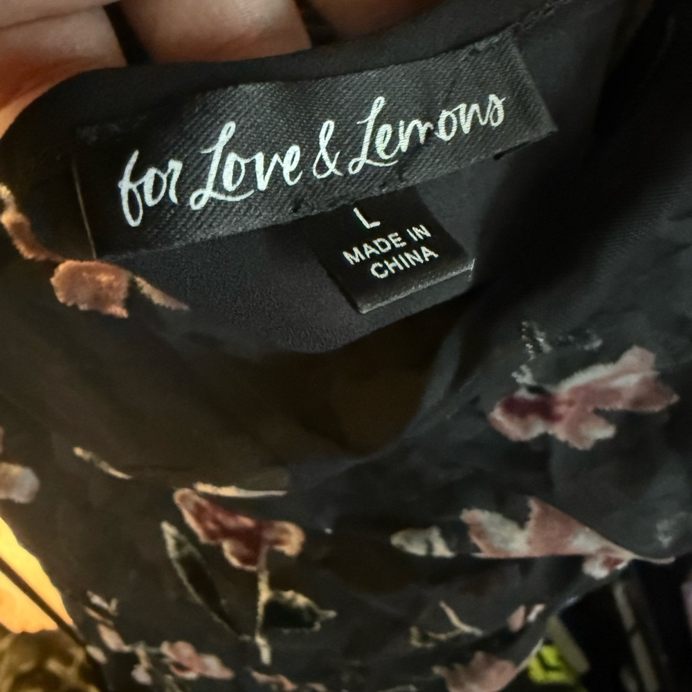 NWT For Love & Lemons Aigrette Floral Velvet Burnout Maxi Dress Size Large - Picture 7 of 14